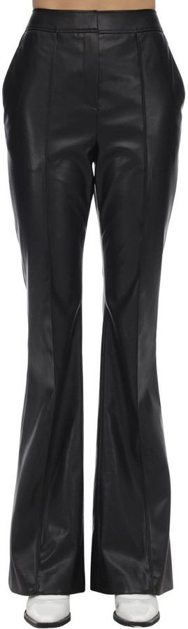 patent leather flare pants