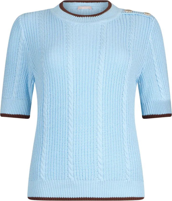 Liu Jo Cable-Knit Decorative Buttons Sweater
