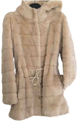 Trussardi Jeans Beige Faux fur Coat for Women