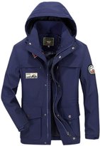 Thumbnail for your product : Chouyatou Men's Oversized Hooded Multipurpose Outdoor Raincoat Windbreaker Jacket
