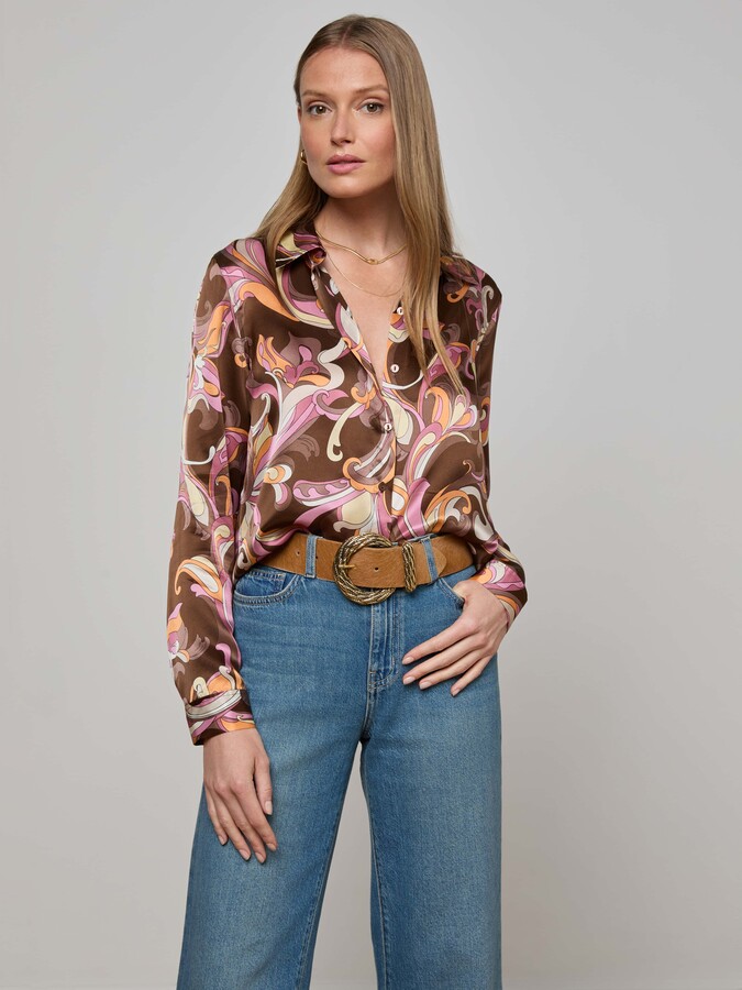 L'Agence Tyler Silk Blouse Top