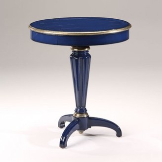 The Well Appointed House Blue Lacquer Round Accent Table