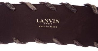 Lanvin Python Whipstitch Belt