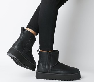 ugg biker boots black