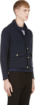 Thumbnail for your product : Thom Browne Navy Shawl Collar Cardigan