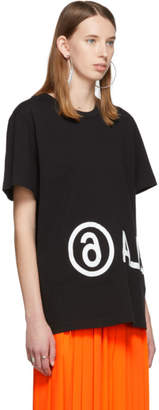 MM6 MAISON MARGIELA Black Oversized Logo T-Shirt