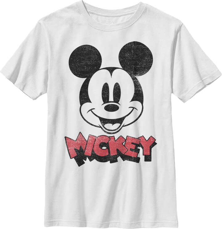 Boy's Mickey & Friends Mickey Mouse Retro Headshot Graphic T-Shirt