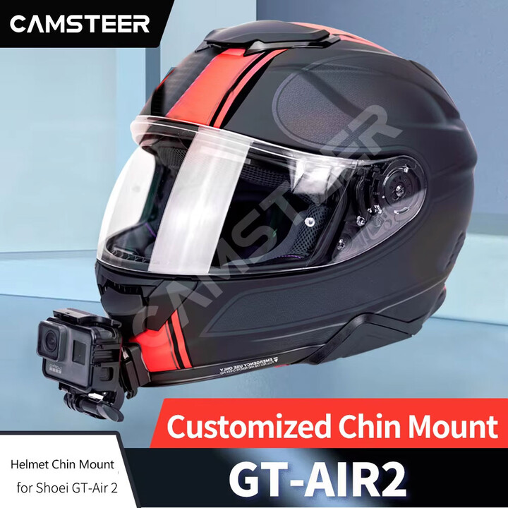 CAMSTEER for SHOEI GT Air2 Helmet Custom Aluminium Chin Mount for GoPro Hero 13 12 11 10 DJI Action 5pro 4 Insta360 X4 X3 Ace pro Camera
