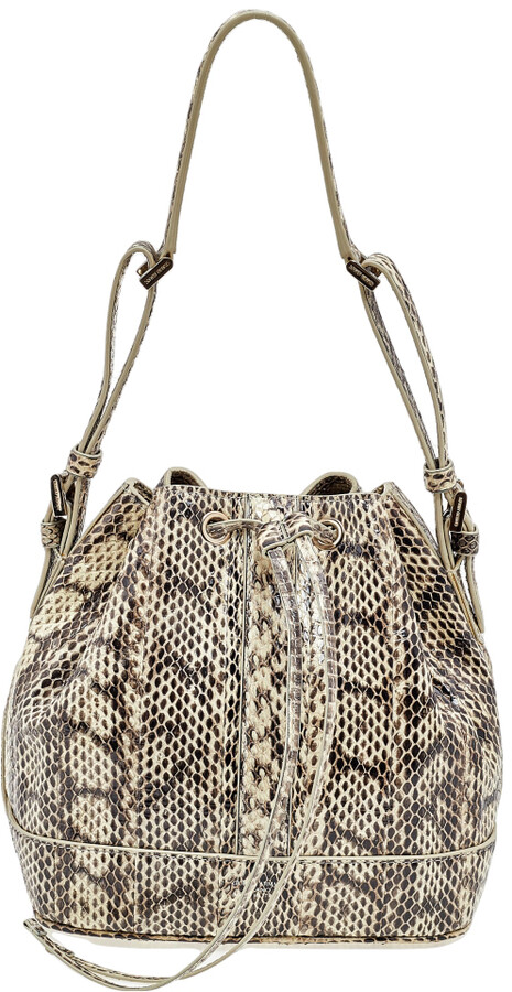 beige snakeskin bag