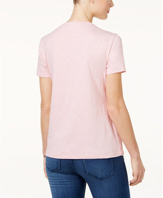 Karen Scott Petite Cotton Lace Top, Created for Macy's