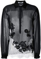 Blumarine lace panel blouse 