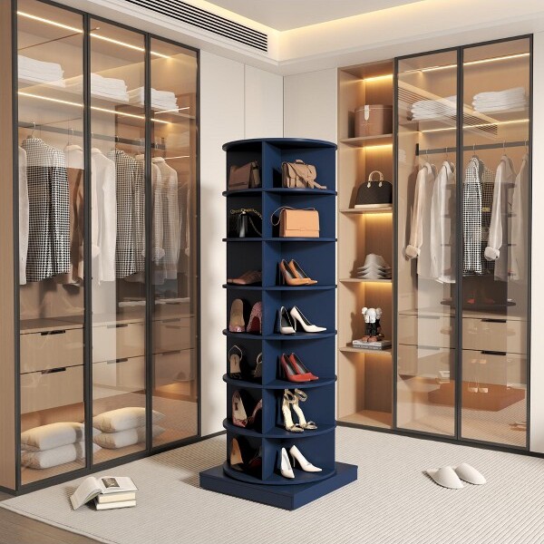 ORRDBlue360Rotatingshoecabinet7layers