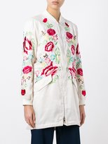 Thumbnail for your product : P.A.R.O.S.H. embroidered floral zip-up coat