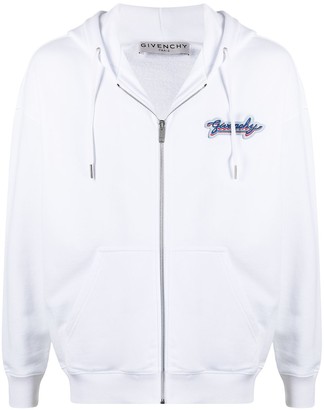 Givenchy Neon Logo drawstring hoodie - ShopStyle