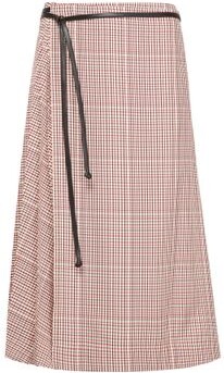 Chequered cotton skirt
