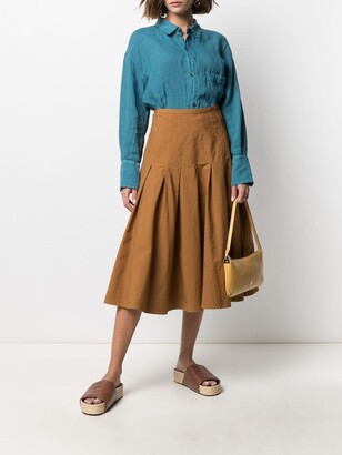 Barena pleated A-line skirt