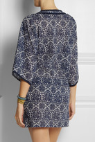 Thumbnail for your product : Tory Burch Margherita printed cotton-voile kaftan