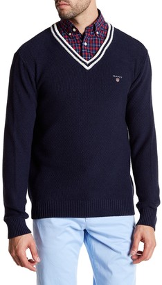 Gant Sporty Knit V-Neck Sweater