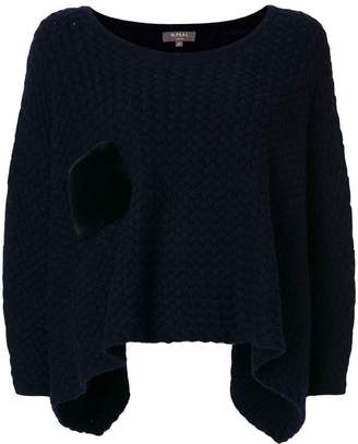 N.Peal cashmere cropped poncho