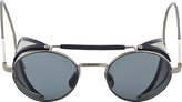 Thumbnail for your product : Thom Browne Grey & Navy TB-001 Cage Sunglasses