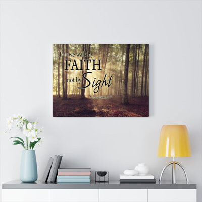 Express Your Love Gifts Live By Faith 2 Corinthians 5:7 Christian Wall Art Bible Verse Print Ready to Hang