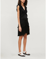 Thumbnail for your product : Zimmermann Super Eight sleeveless tiered-ruffles chiffon mini dress