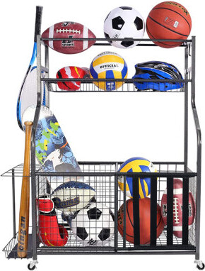ZACHVO Freestanding Sports Storage Rack for Sports Gear