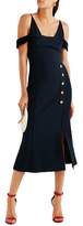 Thumbnail for your product : Rebecca Vallance Cold-Shoulder Crepe Midi Dress