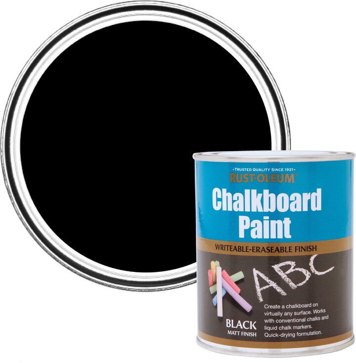 RustOleum Black Chalkboard Paint 750ml Black ShopStyle Decor