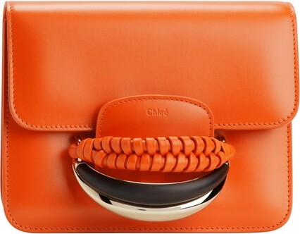 Chloe Magda Phone Pouch Bag in Henna Orange
