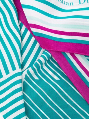 Christian Dior 1980s Pre-Owned Striped Silk Scarf