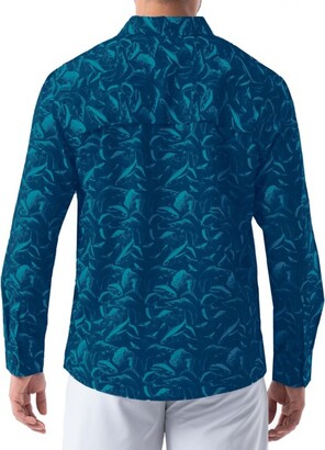Guy Harvey Men' Dive Harvey Long Sleeve Fihing Shirt - Etate Blue Small -  ShopStyle