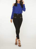Thumbnail for your product : Dorothy Perkins Black Zip Skinny Trousers