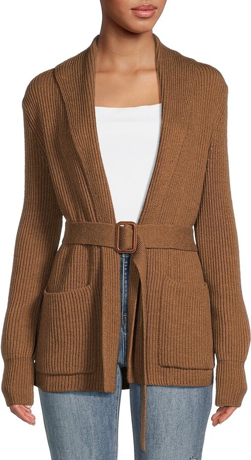 Bruno Magli Meino Wool Belted Cardigan