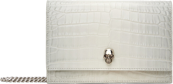 Locò Micro Bag In Calfskin Leather With Chain for Woman in Light Ivory