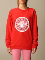 Thumbnail for your product : Balmain Sweatshirt Cotton Sweatshirt With Flock Emblem