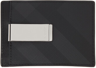Burberry Grey London Check Money Clip Card Holder - ShopStyle Wallets