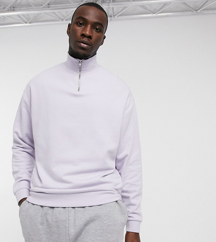 oversized half zip sweatshirt