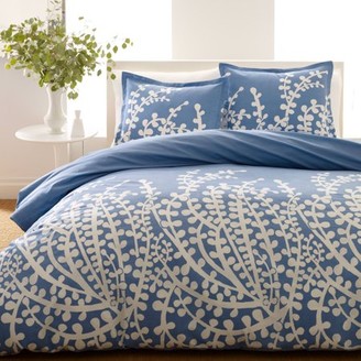 City Scene Branches French Blue Duvet Cover Set, Twin