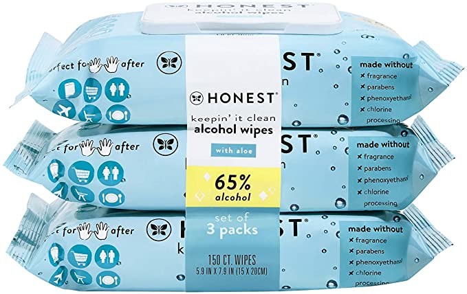 The Honest Company "Keepin' It Clean" Alcohol Wipes, 150 Count
