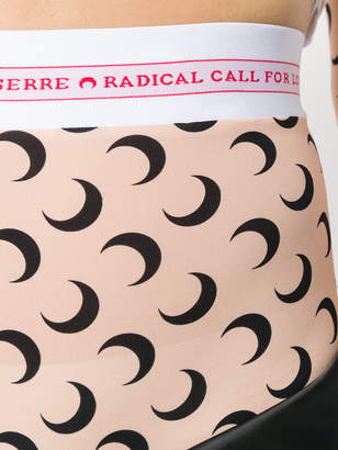 Marine Serre Radical Call For Love printed tights