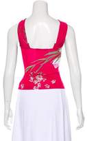Thumbnail for your product : Blumarine Sleeveless Floral Print Top