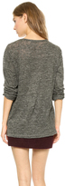 Thumbnail for your product : Alexander Wang T by Linen Long Sleeve Crew Neck Tee