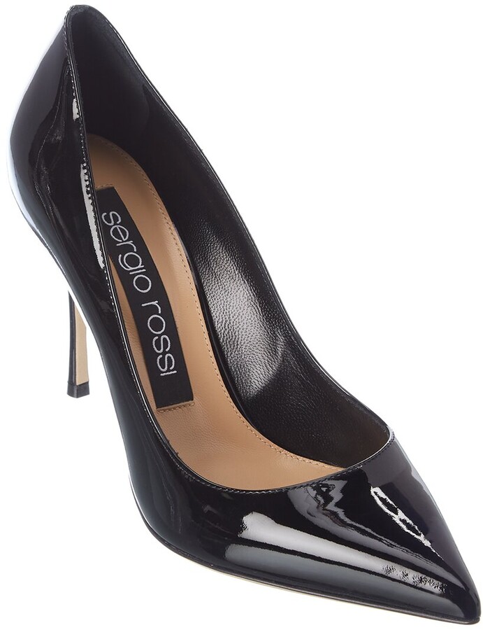 Sergio Rossi Black Patent Leather Women's Pumps | Shop the world's 