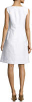 Thumbnail for your product : Lafayette 148 New York Jojo Sleeveless Fragmented Jacquard Dress, Plus Size, White