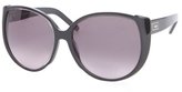 Thumbnail for your product : Chloé black and clear plastic rounded sunglasses