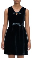 Thumbnail for your product : Kate Spade Sequin Bow Velvet Dress