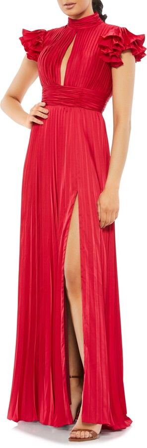red fancy gown