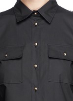 Thumbnail for your product : Emilio Pucci Stripe chiffon back poplin shirt