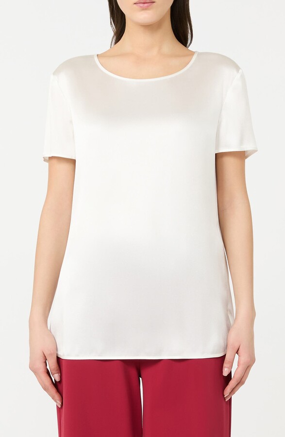 MM by Max Mara Cortana Stretch Silk Top